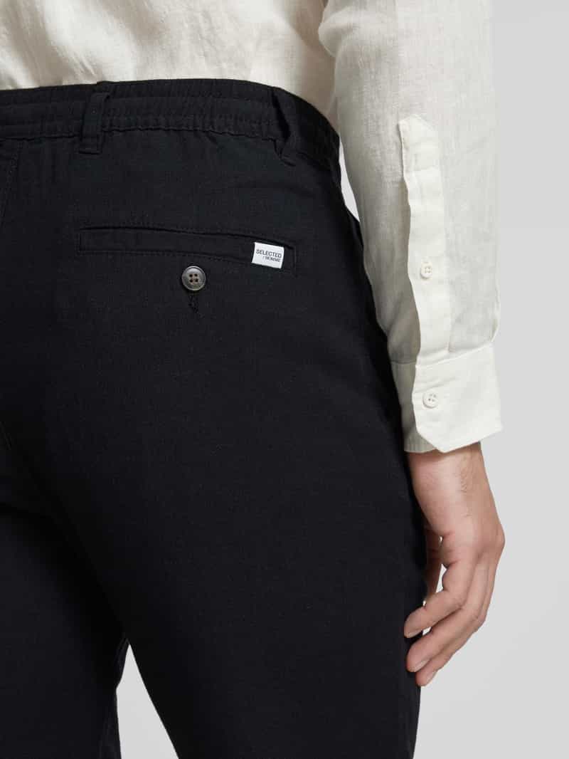 Selected Homme Slim tapered fit broek met tunnelkoord model 'Brody'