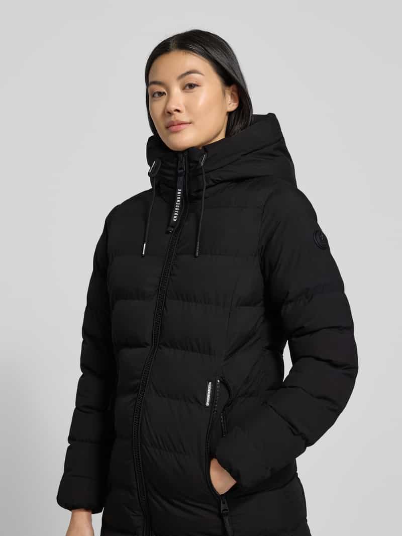 khujo Regular fit gewatteerde lange jas met tweewegsritssluiting model 'Gamp'