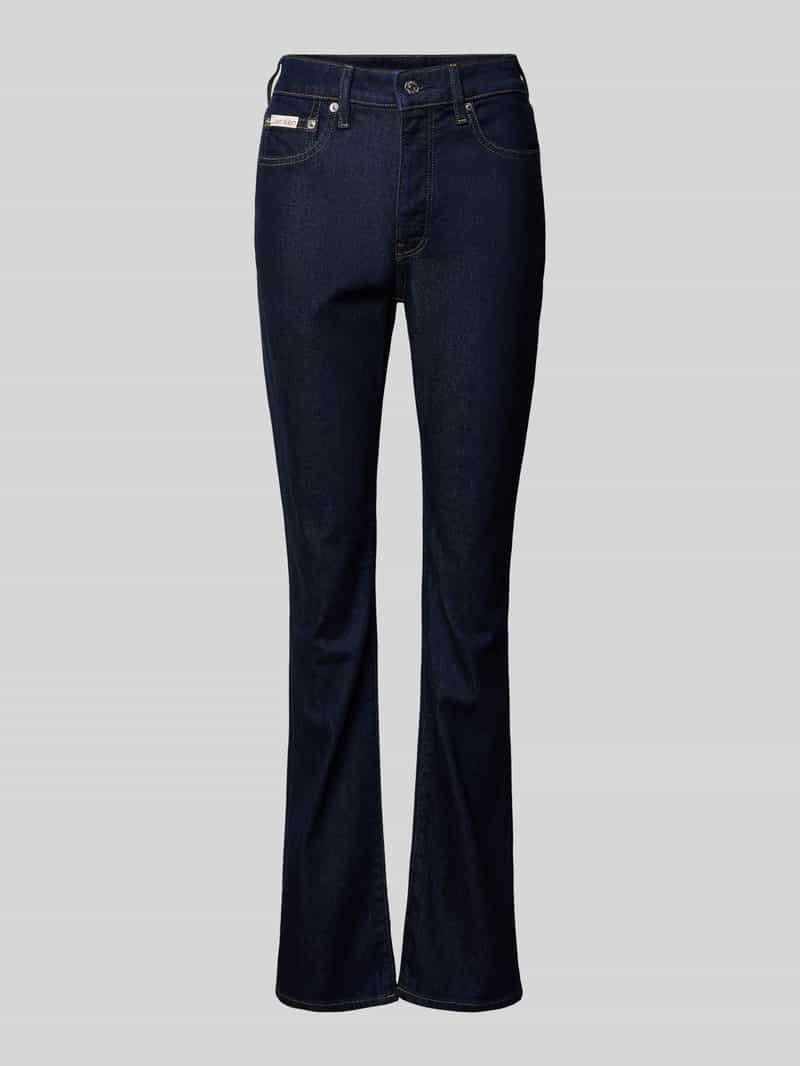 Calvin Klein Jeans Skinny fit bootcut jeans met labeldetail