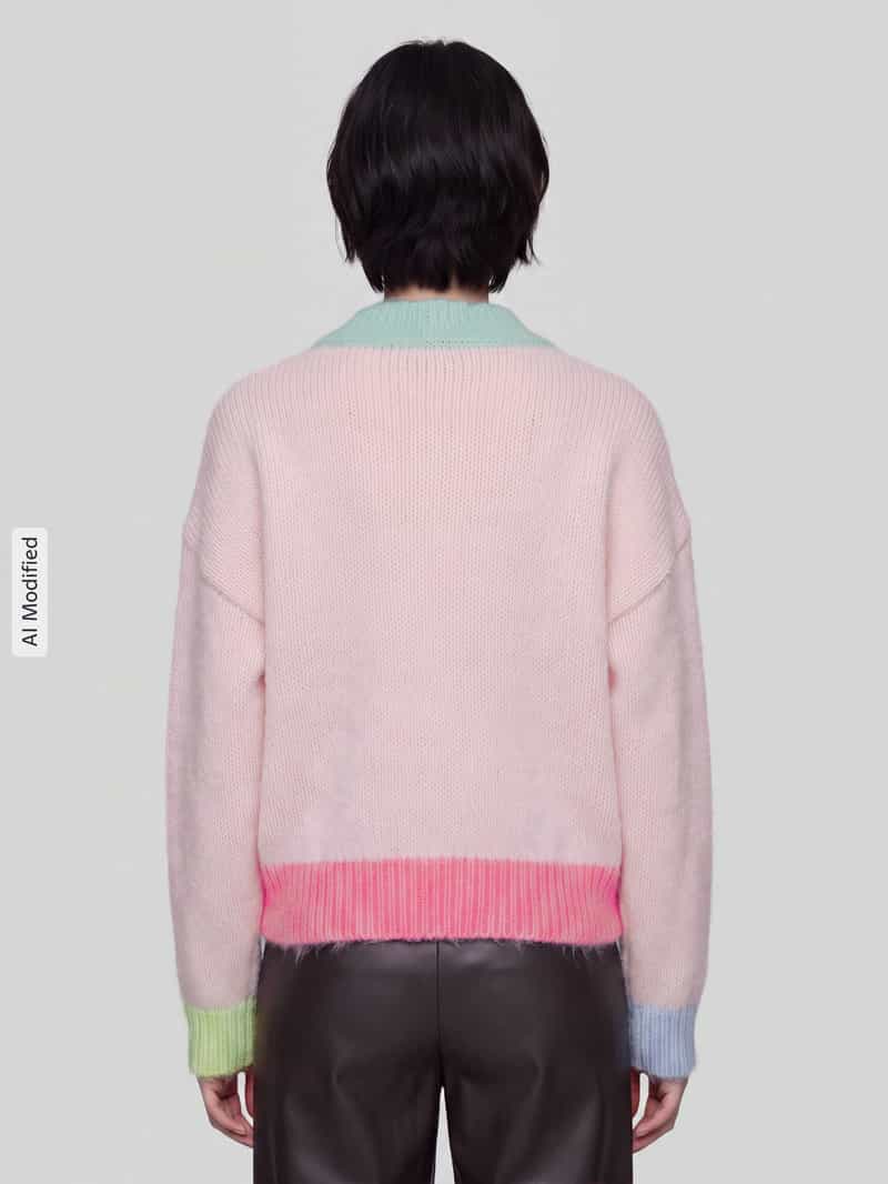Only relaxed fit pullover met colour-blocking