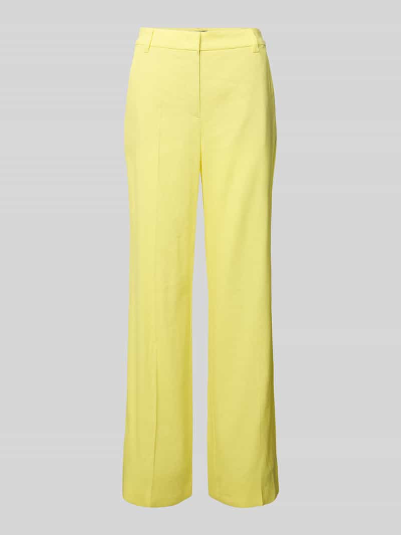 Marc Cain Wide fit stoffen broek van linnenmix