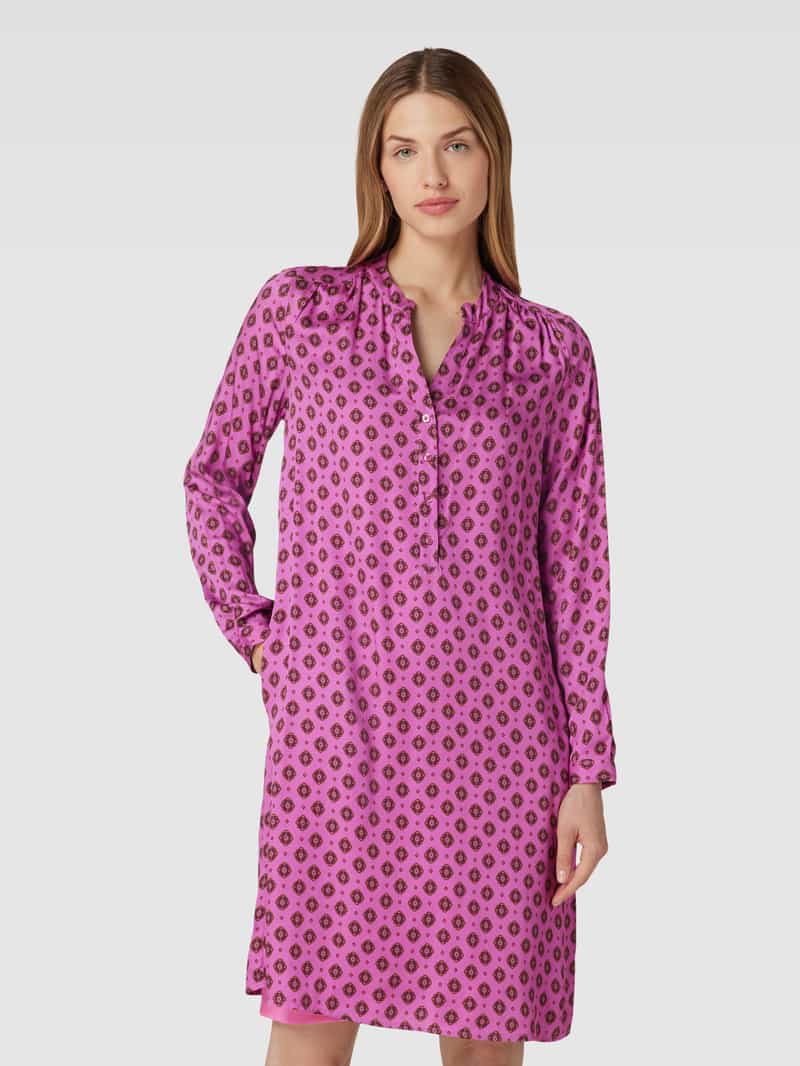 Overhemdjurk van viscose met all-over motief Emily Van den Bergh