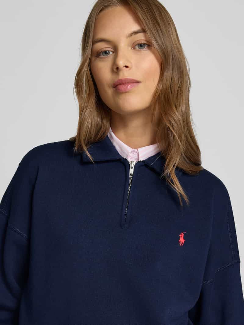 Polo Ralph Lauren Sweatshirt met polokraag en labelstitching