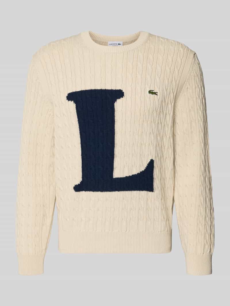 Lacoste Regular fit gebreide pullover van katoenmix