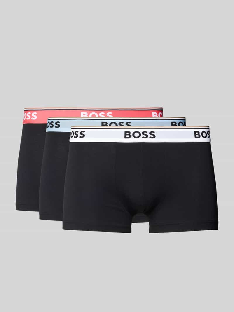 Boss Boxershort met elastische band met logo in een set van 3 stuks