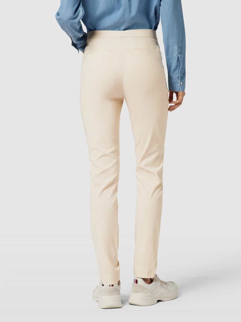 Slim fit stoffen broek met paspelzakken Christian Berg Woman