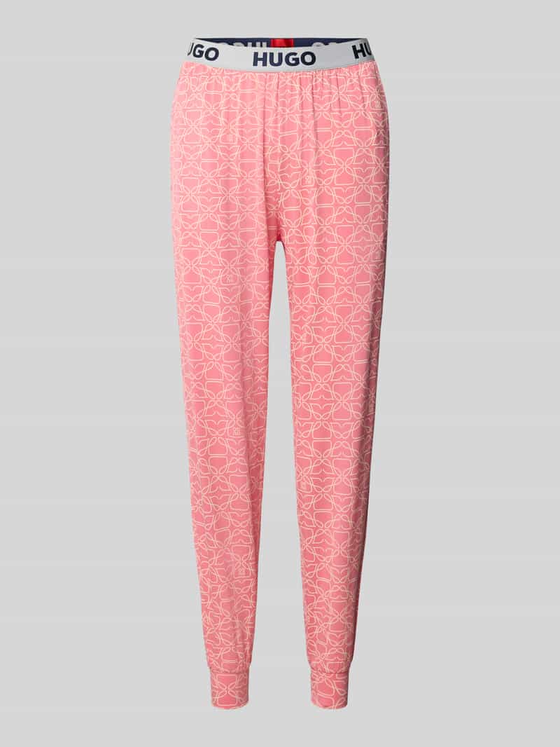 HUGO Slim fit pyjamabroek van viscosemix model 'Unite'