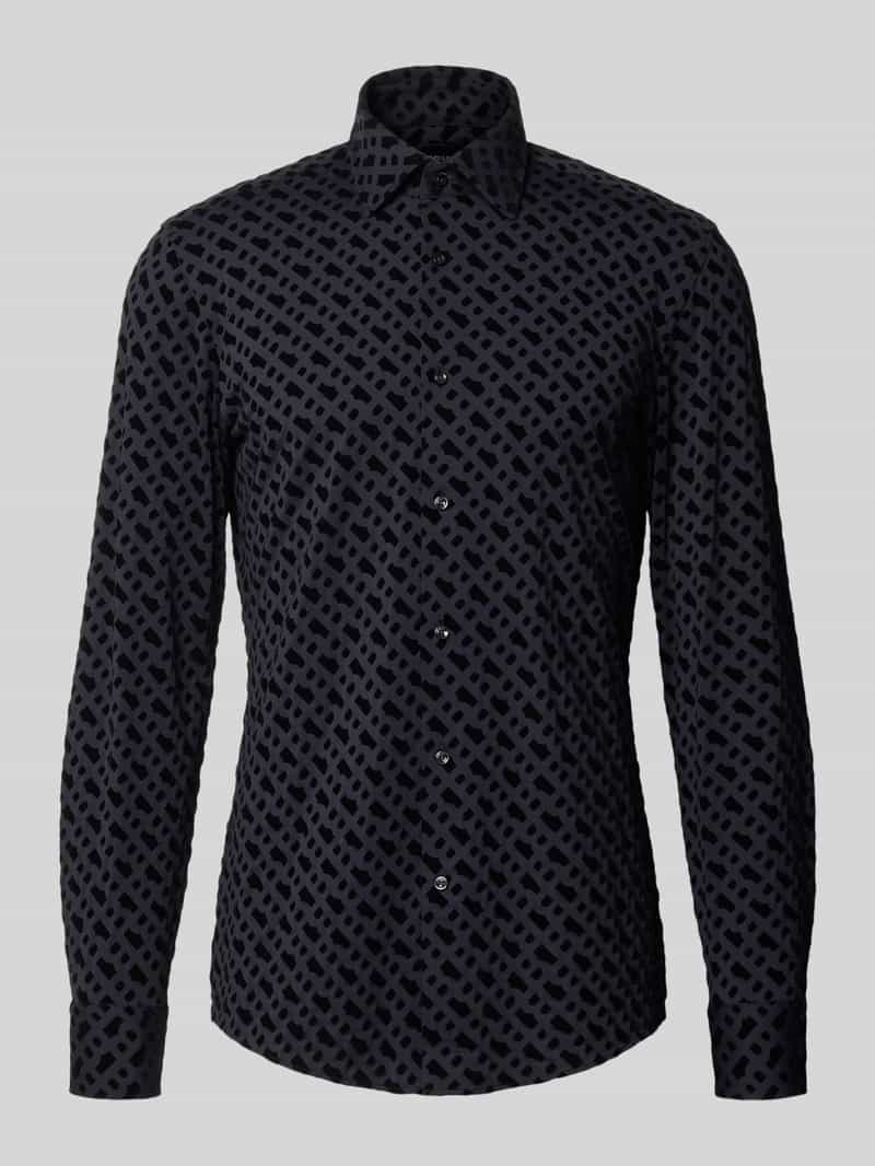 Boss Slim fit zakelijk overhemd met kentkraag