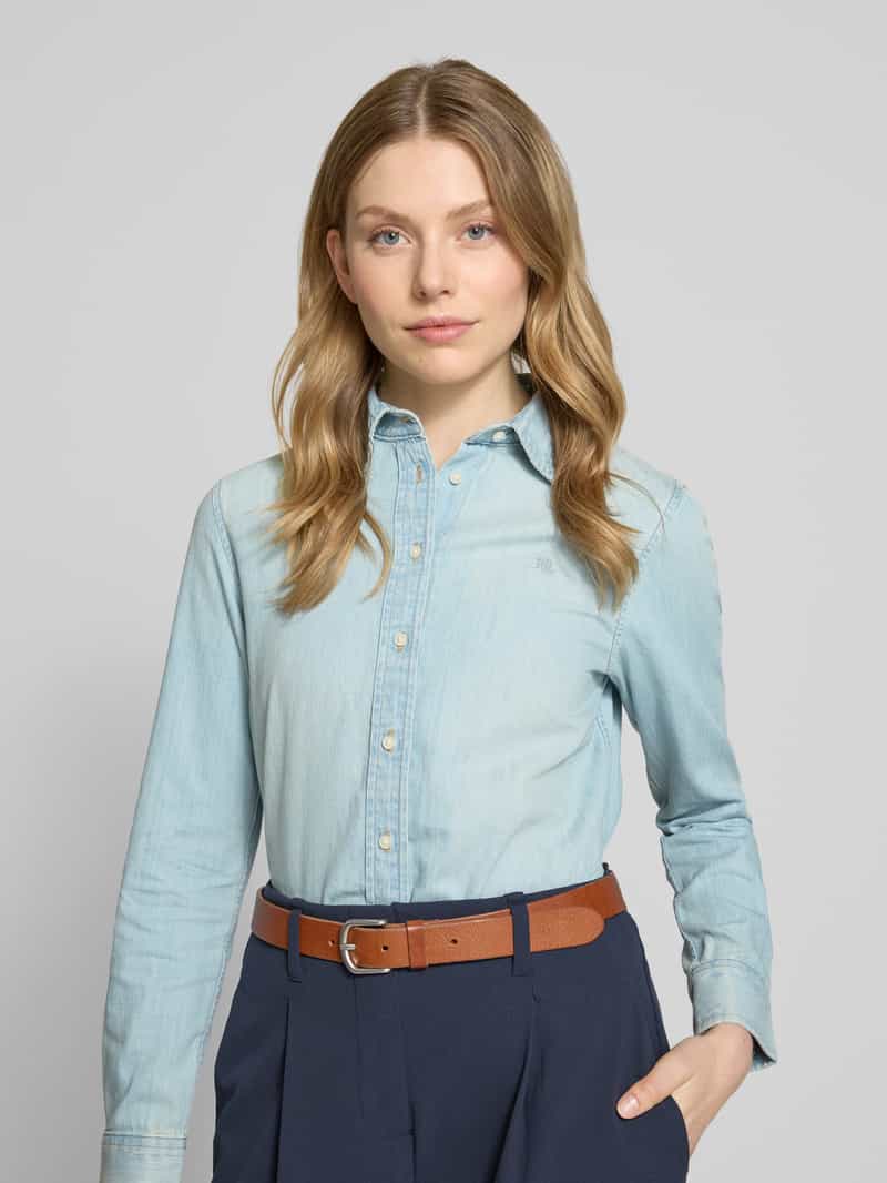 Lauren Ralph Lauren Regular fit jeansblouse met logostitching model 'JAMELKO'