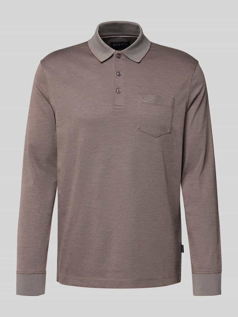 Bugatti Poloshirt met labelstitching