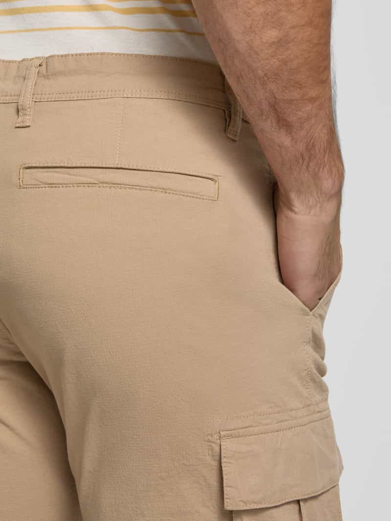 s.Oliver BLACK LABEL Relaxed fit cargobermuda van een mix van katoen en elastaan
