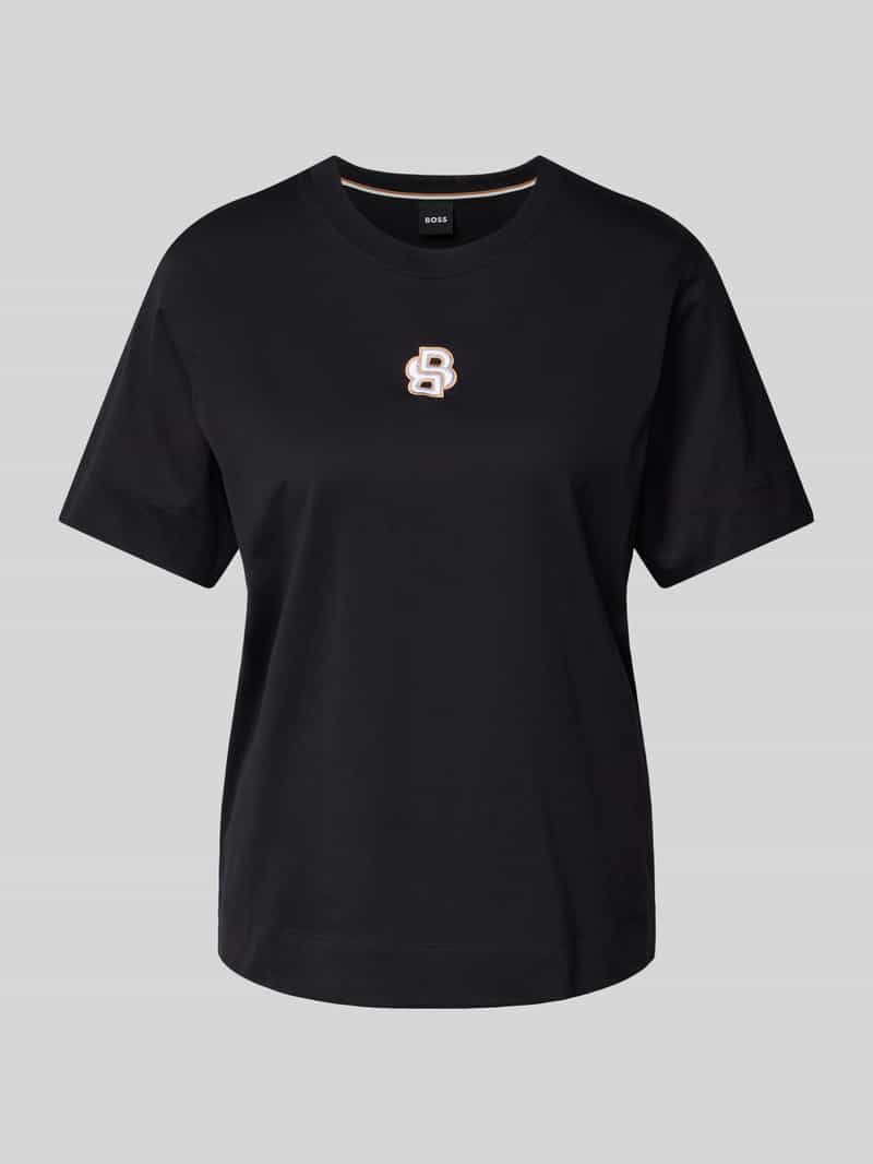 Boss T-shirt met logostitching model 'Elpha'