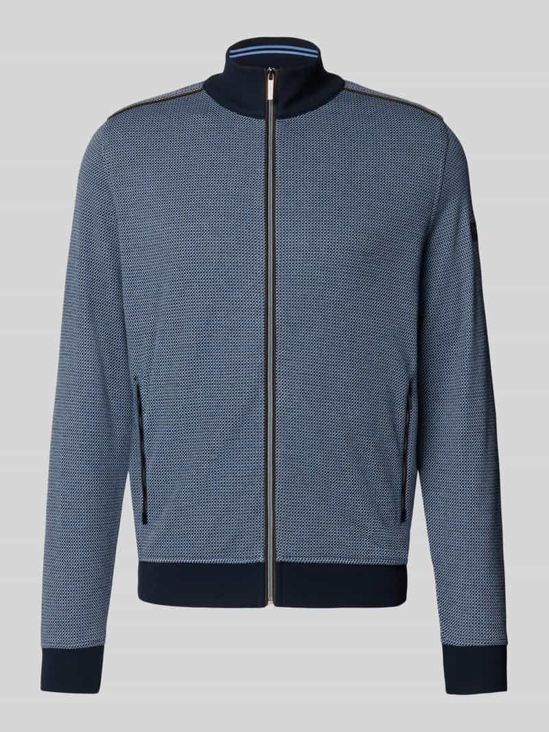 Bugatti Cardigan met opstaande kraag en ritssluiting