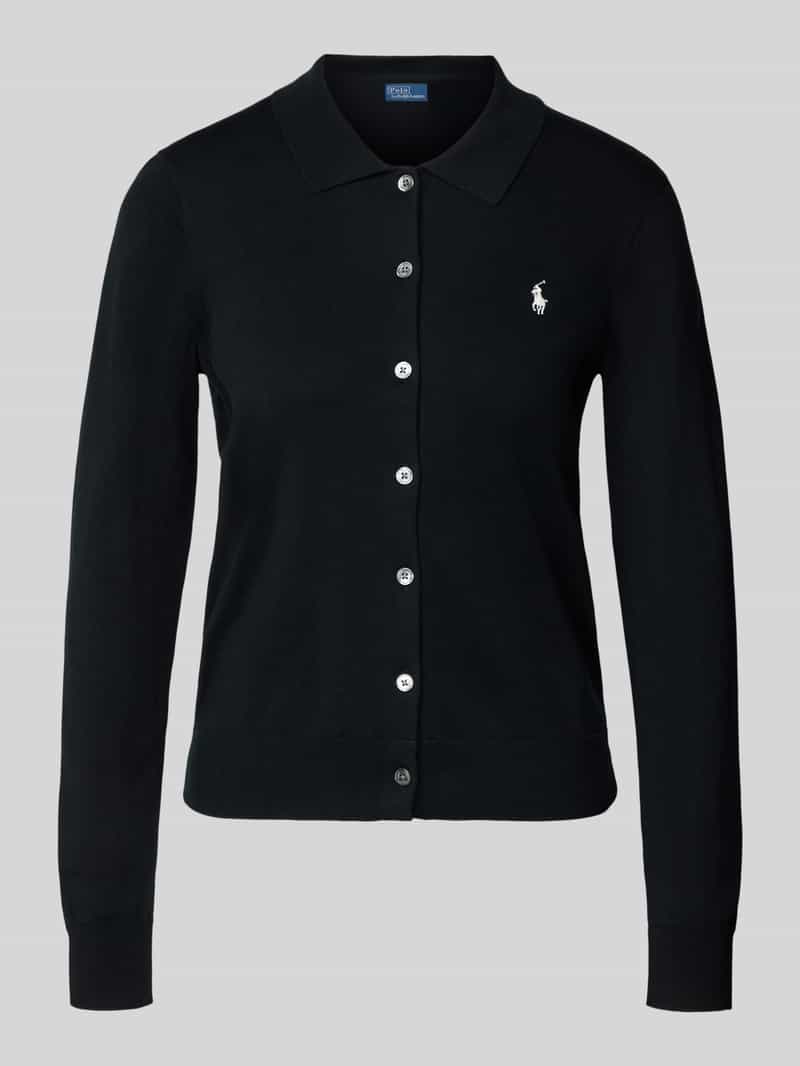 Polo Ralph Lauren Cardigan met platte kraag en logostitching