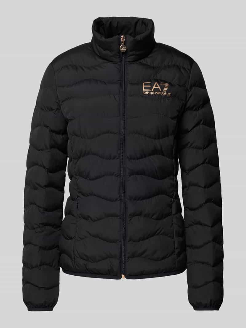 EA7 Emporio Armani Gewatteerd jack met labelprint