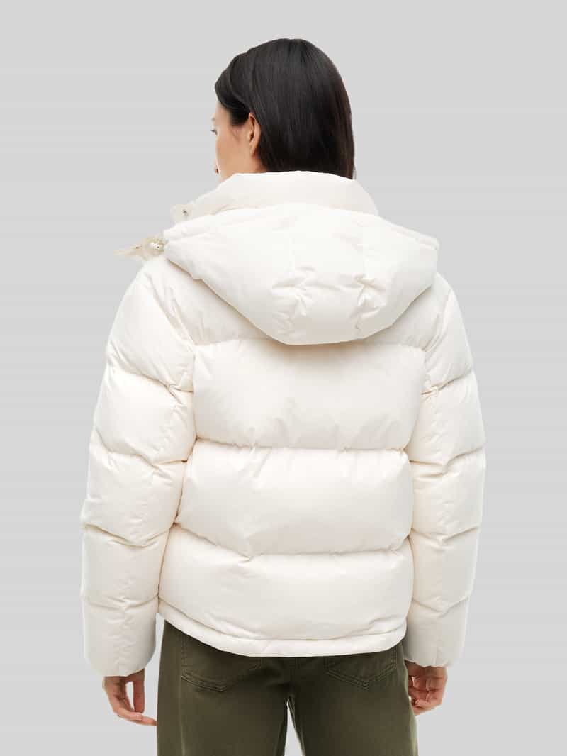 Tommy Jeans Regular fit gewatteerd jack met afneembare capuchon