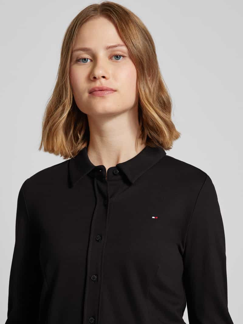 Tommy Hilfiger Slim fit overhemdblouse met logostitching