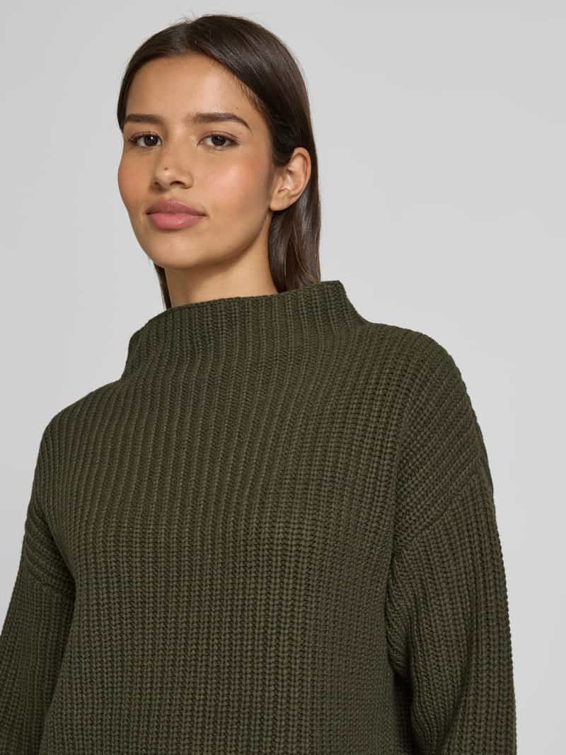 Selected Femme Regular fit gebreide pullover van katoenmix model 'SELMA'