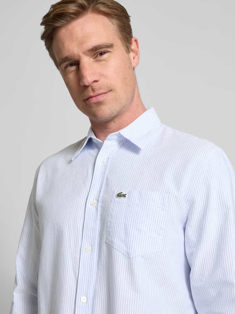 Lacoste Regular fit vrijetijdsoverhemd met logobadge