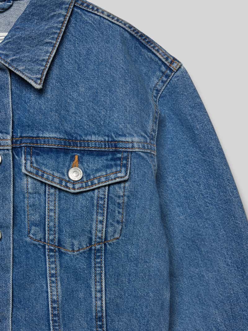Tom Tailor Kort jeansjack van zuiver katoen met opgestikte borstzakken