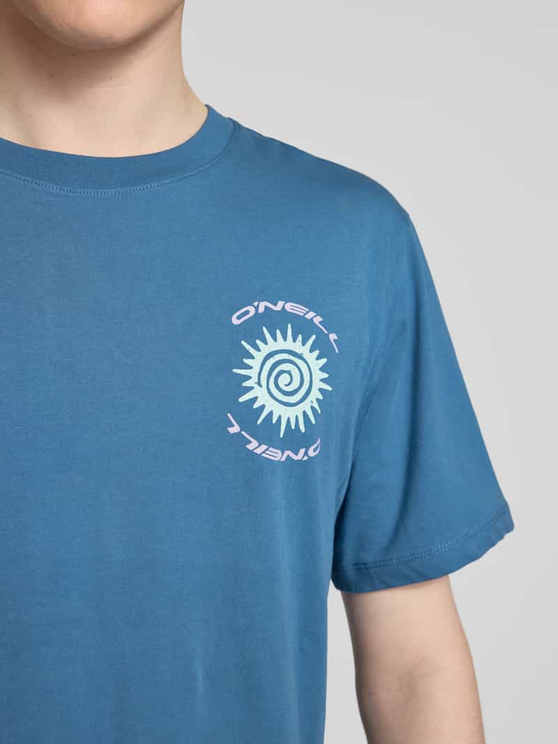 O'Neill T-shirt met labelprint en ronde hals
