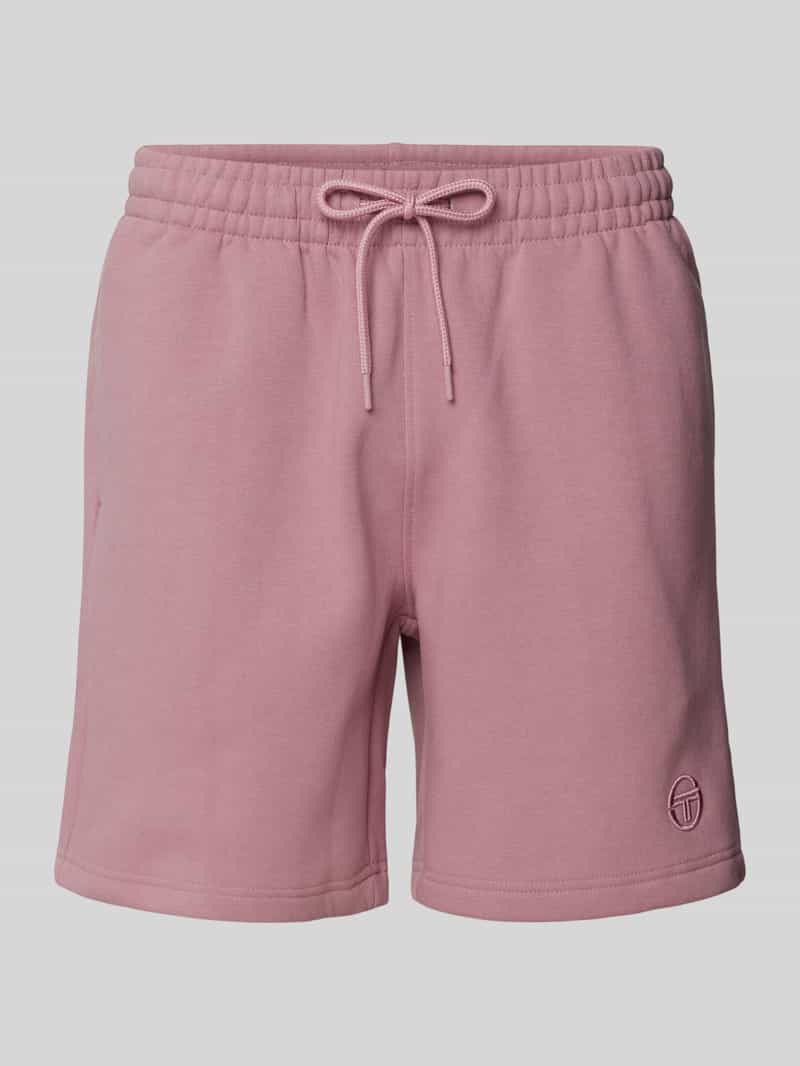 Sergio Tacchini Regular fit sweatshorts met logostitching model 'SIMBA'
