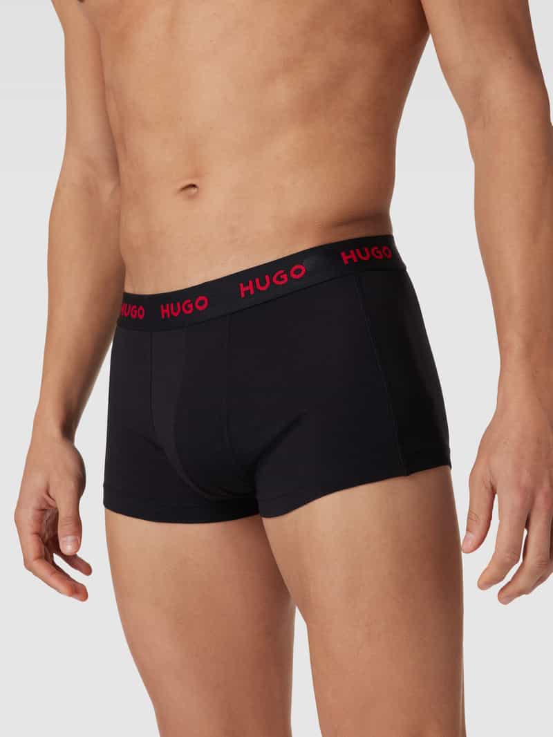 HUGO Boxershort met labeldetails in een set van 3 stuks