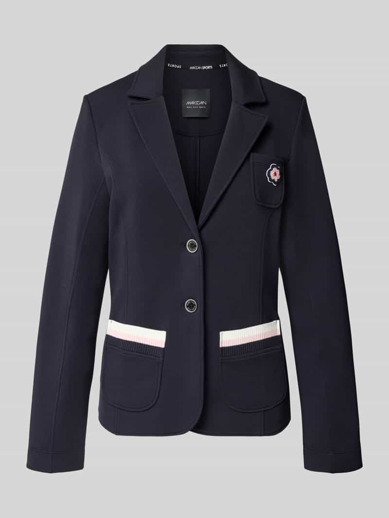Regular fit korte blazer van katoenmix