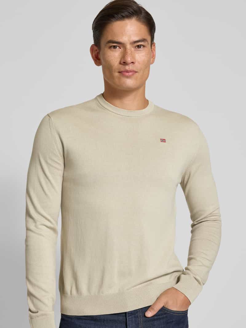 Napapijri Regular fit shirt met lange mouwen en logostitching model 'Droz'