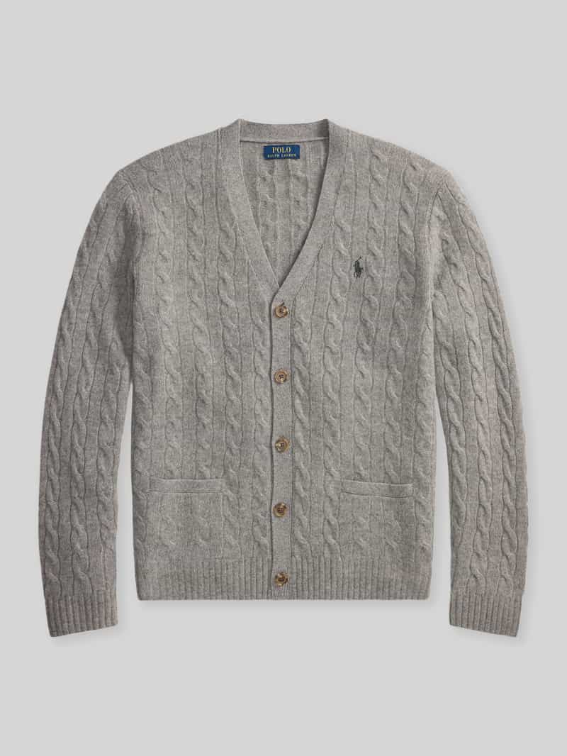 Polo Ralph Lauren Regular fit gebreid jack van mix van wol en kasjmier