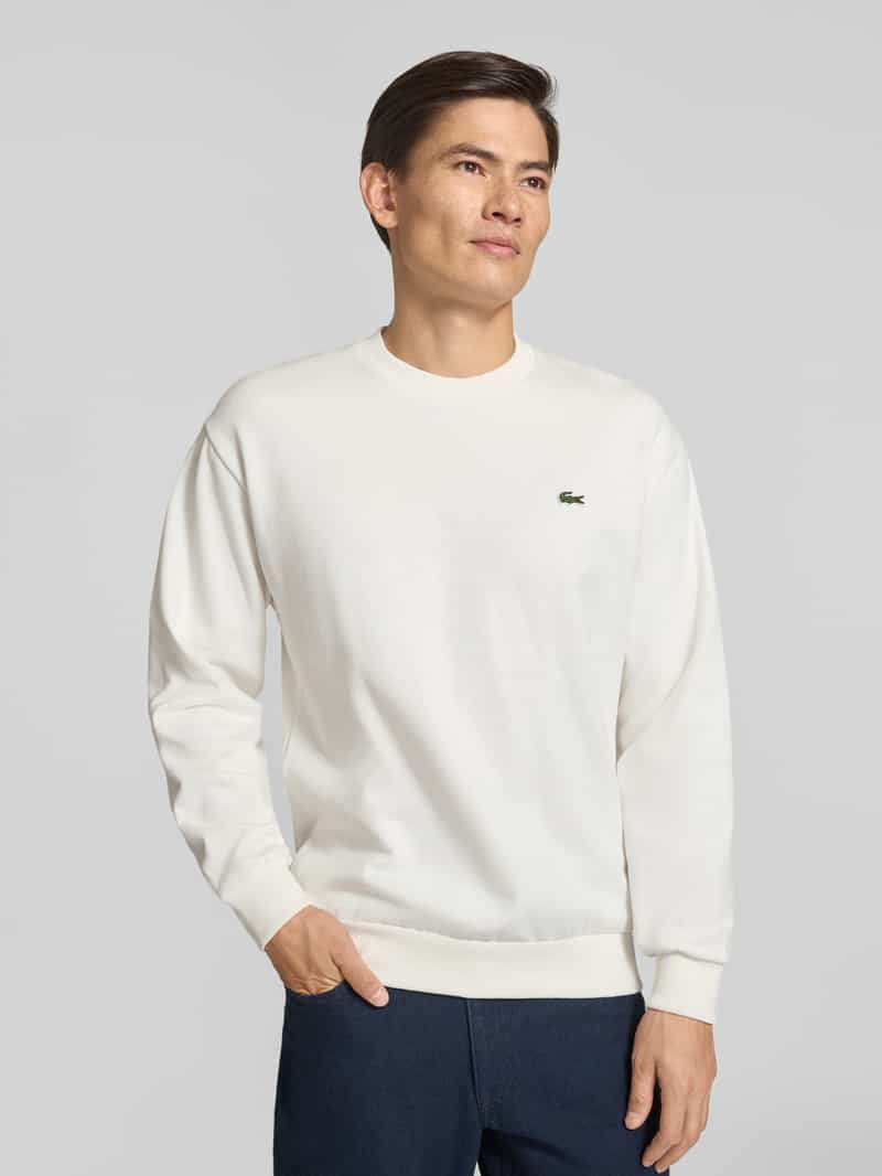 Lacoste klassiek fit sweatshirt van katoenmix offwhite, foto 4