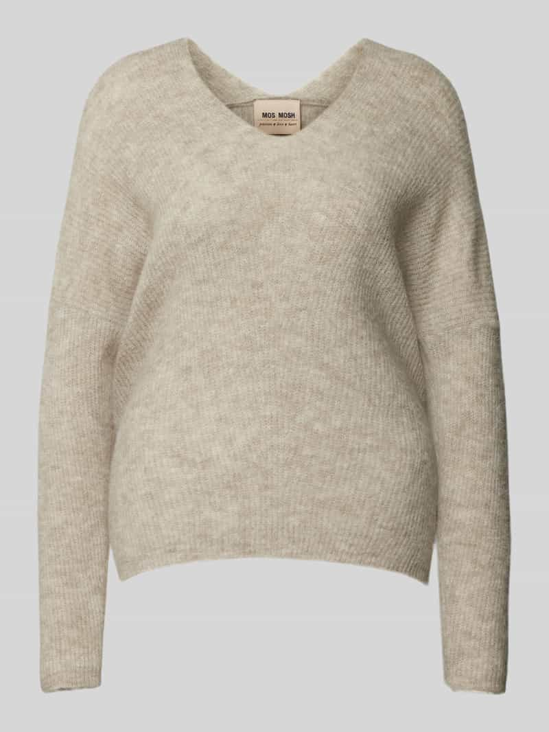 MOS MOSH Gebreide pullover met V-hals, model 'THORA'