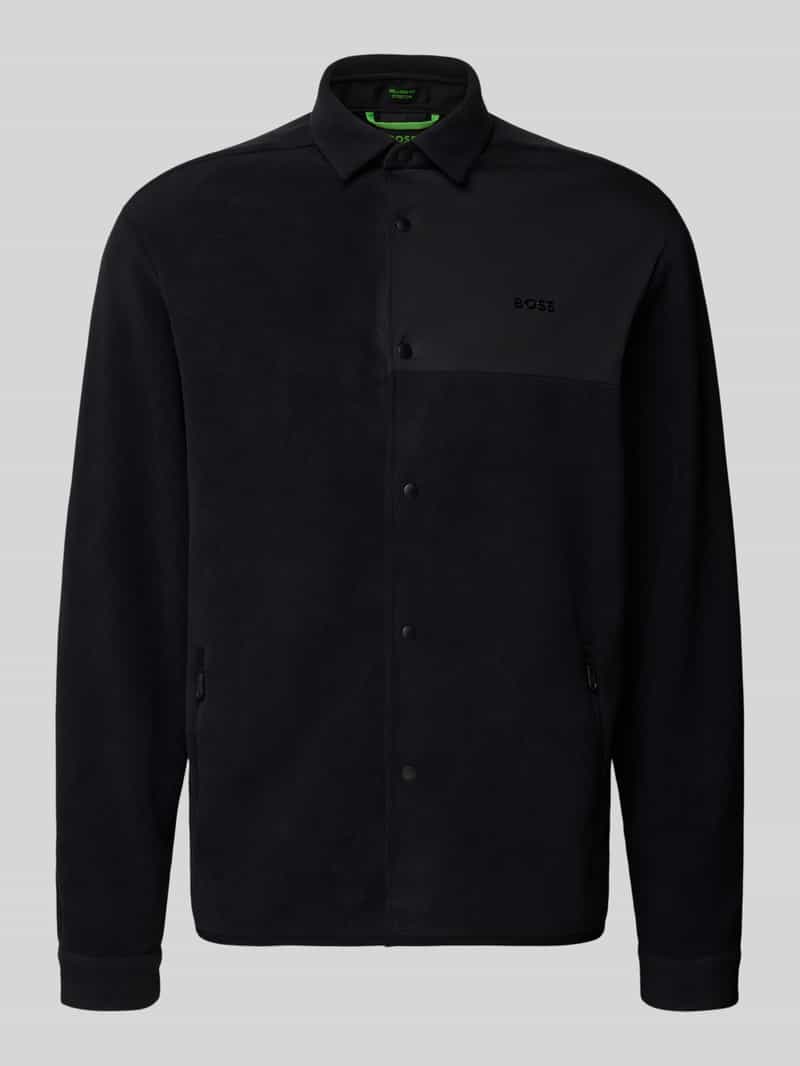 BOSS Green Regular fit fleecesjack met ritszakken model 'ST_HOLE19'