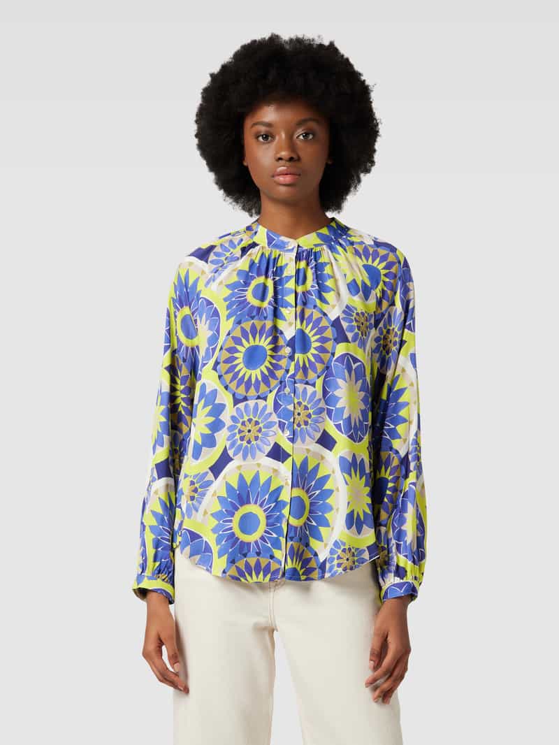 Blouse van viscose met all-over motief Emily Van den Bergh