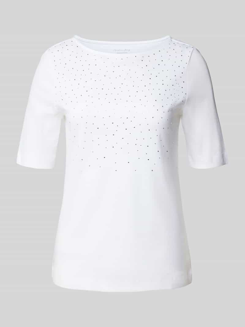 Christian Berg Woman T-shirt met siersteentjes en ronde hals