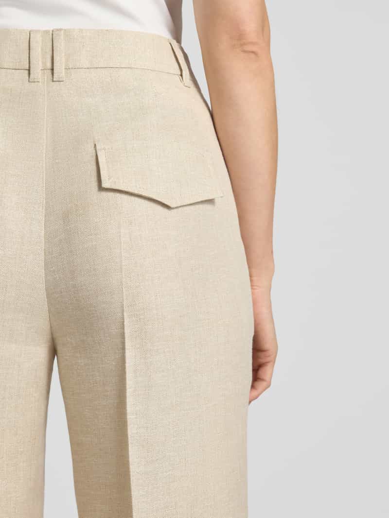 Marc Cain High waist broek van linnenmix met steekzakken