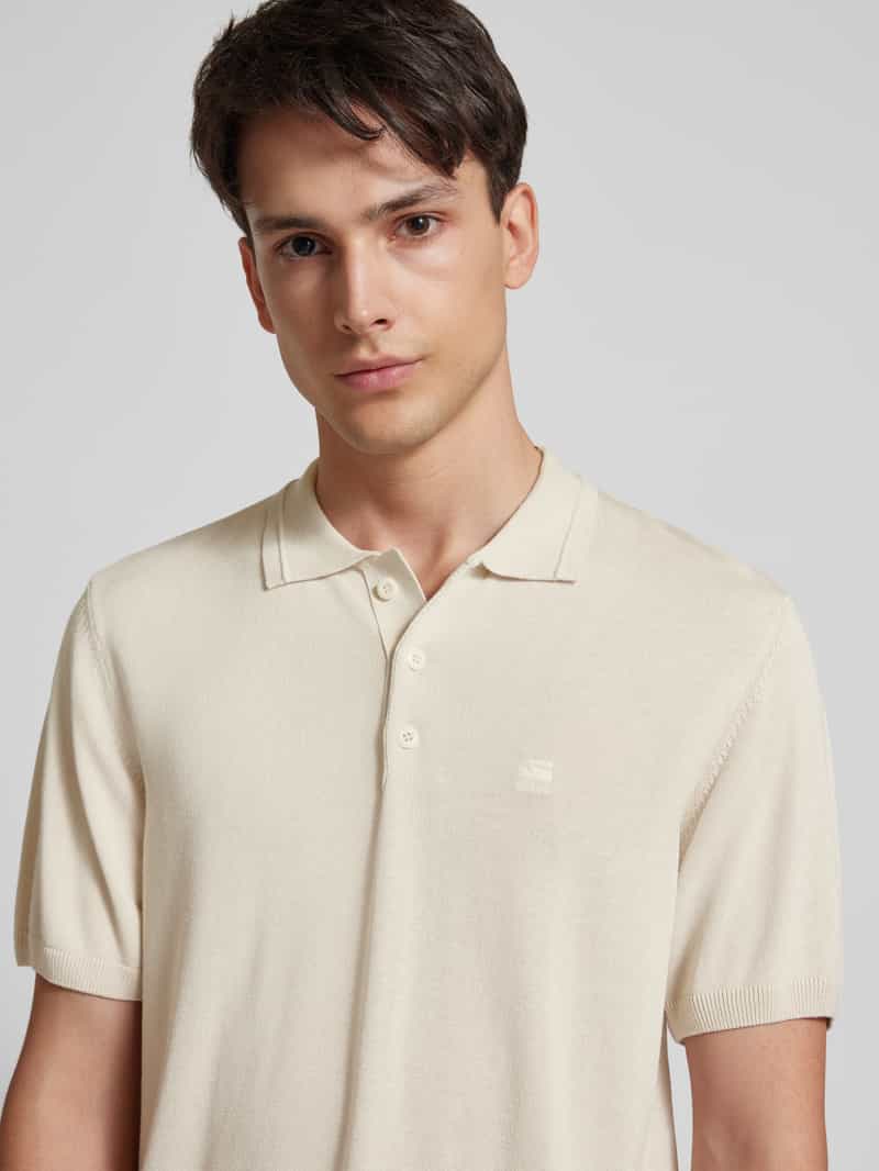 G-Star Raw Poloshirt van pure viscose met logostitching