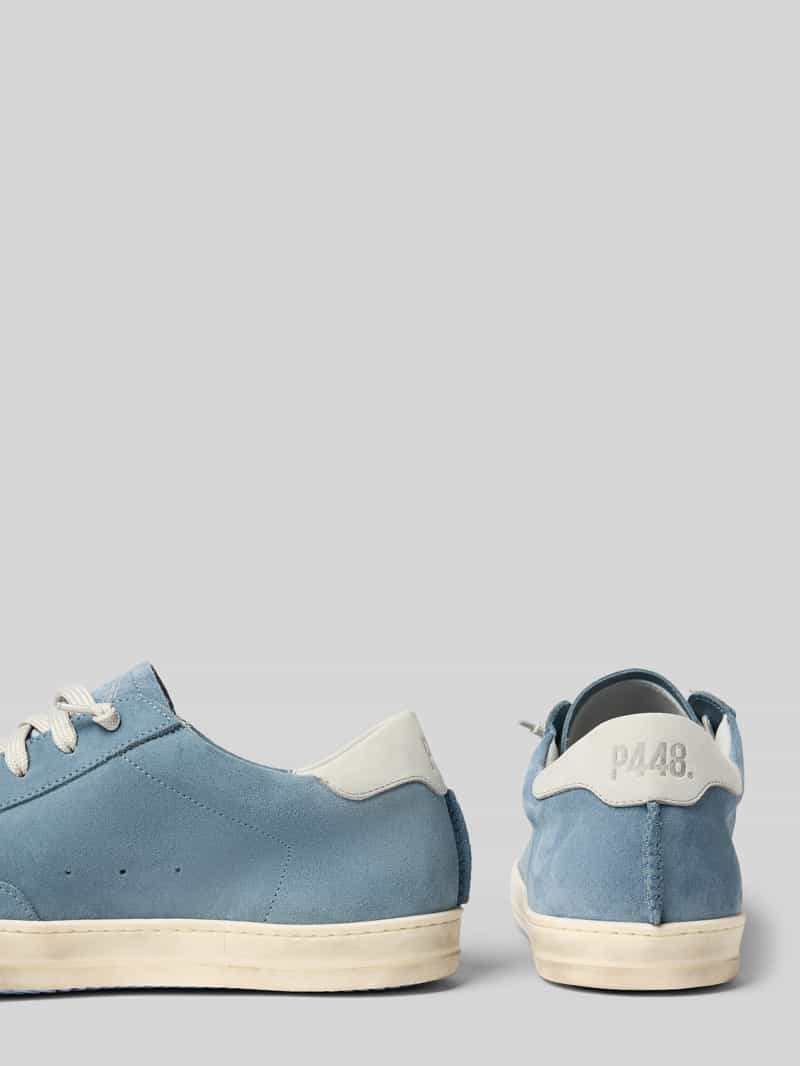 P448 Leren sneakers met labelprint model 'JOHNDECO'