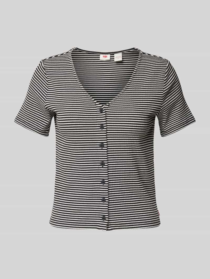 Levi's T-shirt met knoopsluiting