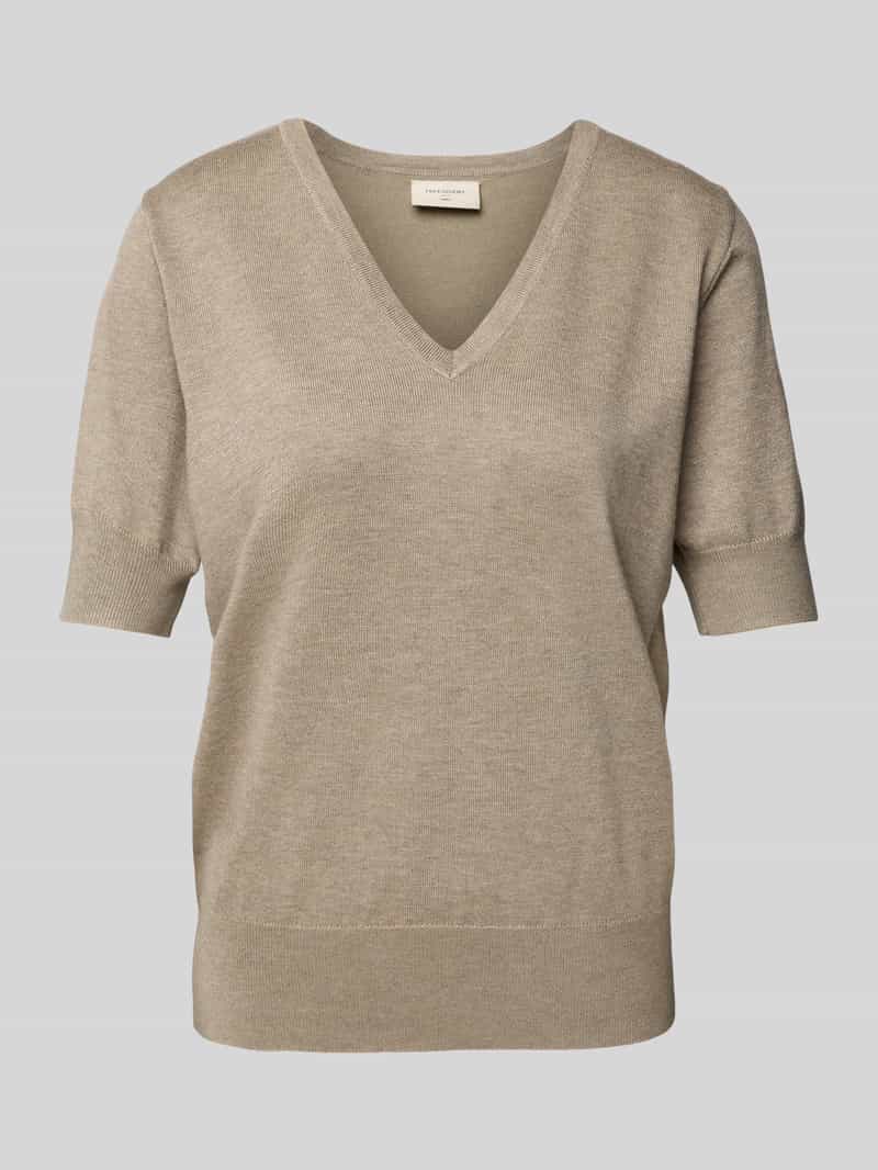 FREE QUENT Gebreid shirt met V-hals model 'Katie'
