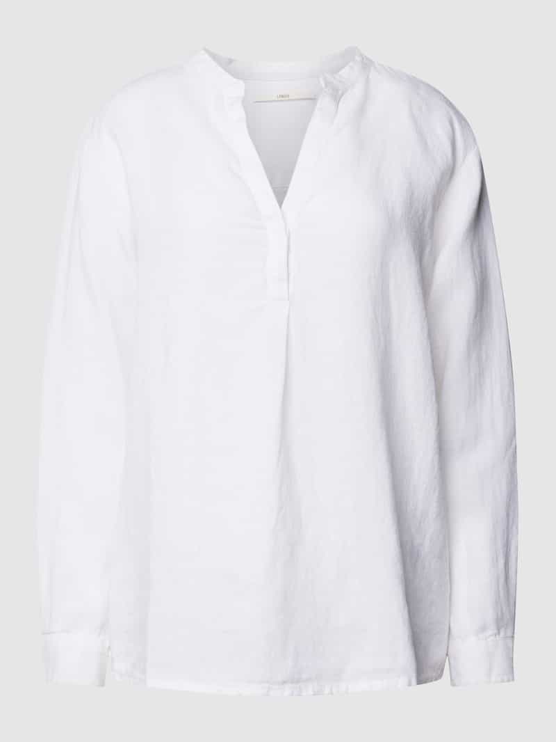 LANIUS Linnen blouse met tuniekkraag