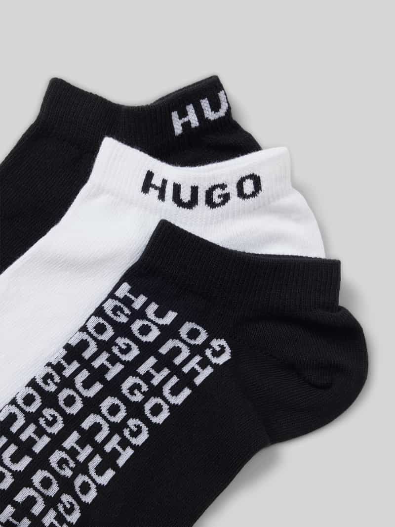 HUGO Sokken met labeldetail in een set van 3 paar
