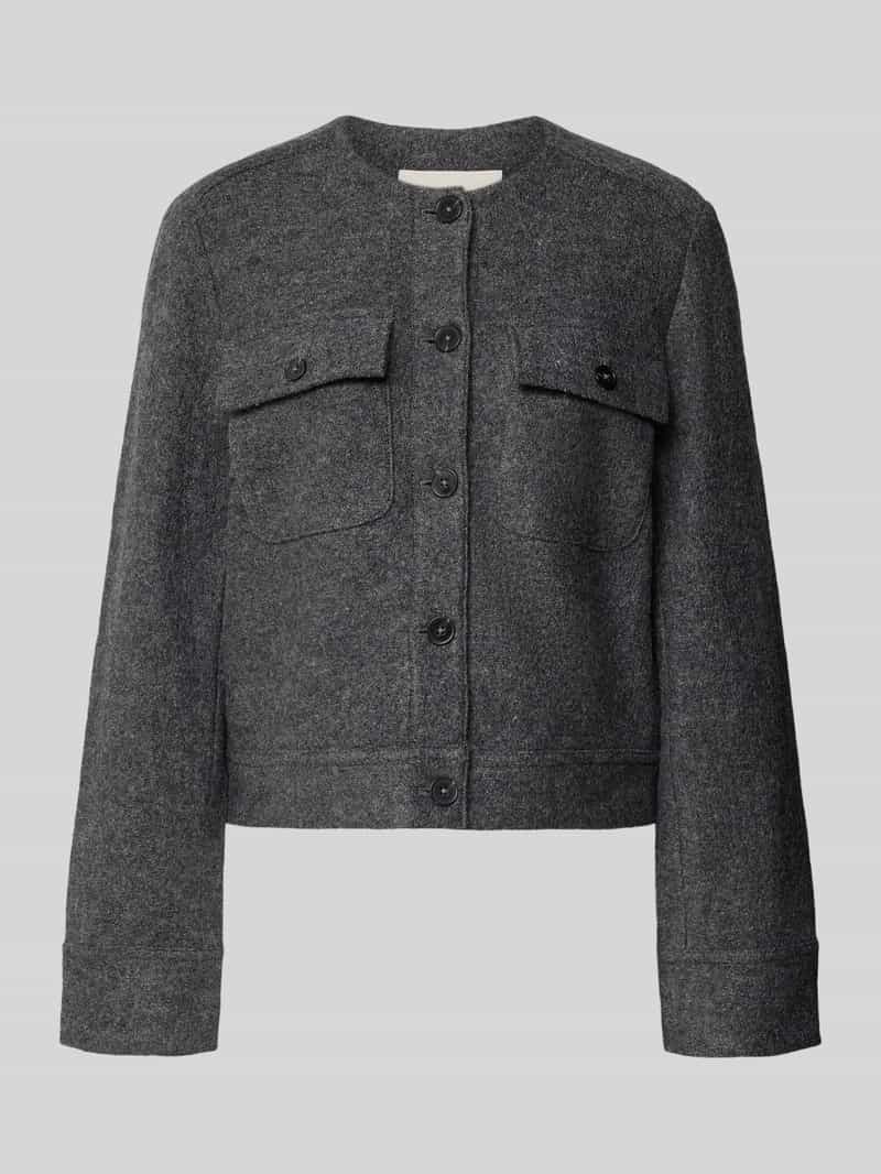 Marc O'Polo Getailleerde korte blazer van viscosemix