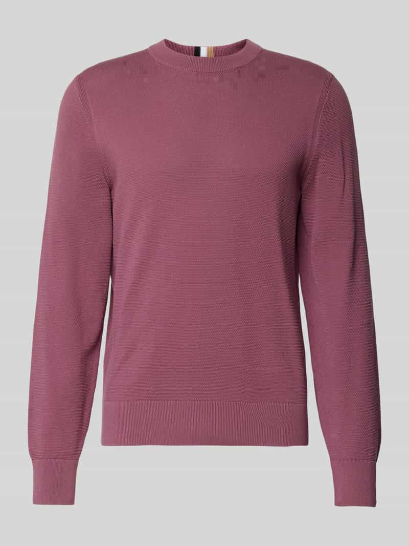 Boss Gebreide pullover met ribboorden model 'Ecaio'