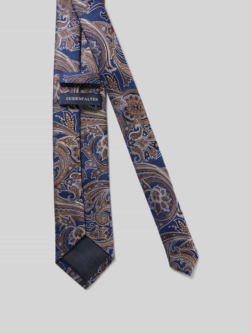 Prince Bowtie Zijden stropdas met all-over paisleystitching (7 cm)
