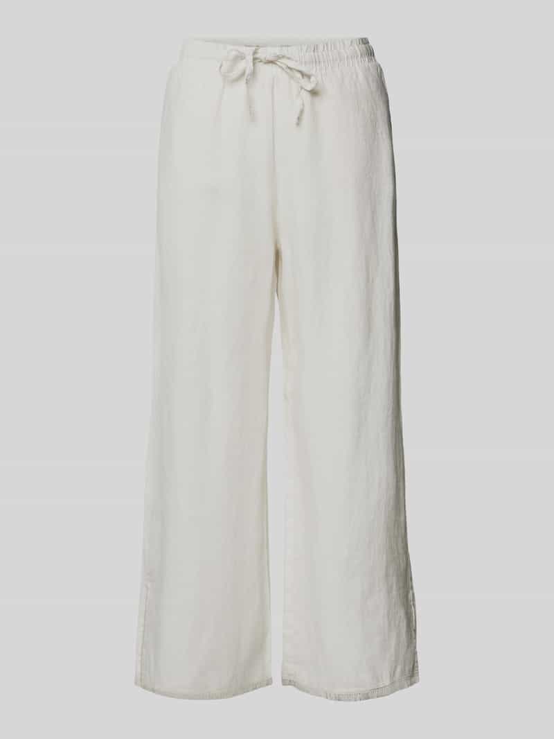 Christian Berg Woman Flared linnen broek met franjes model 'Caroline'