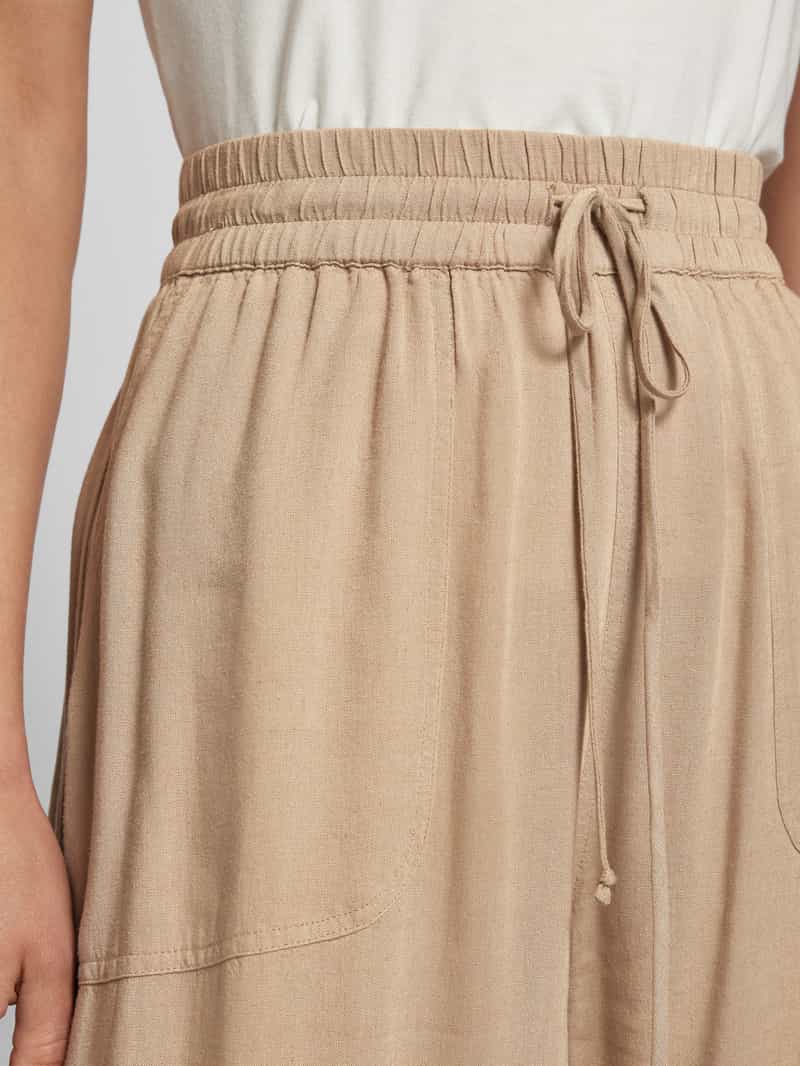 Kaffe Wide leg stoffen broek met opgestikte zakken model 'milia'