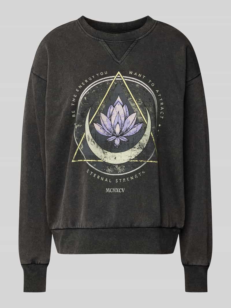 Only Comfort fit sweatshirt van katoenmix model 'LUCINDA'
