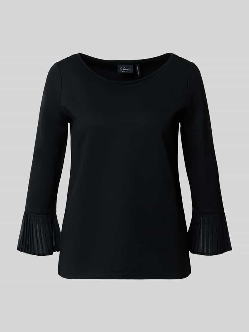 s.Oliver BLACK LABEL Relaxed fit shirt met lange mouwen van viscosemix