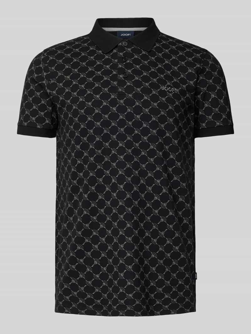 JOOP! Collection Regular fit poloshirt met all-over logoprint, model 'Paigam'